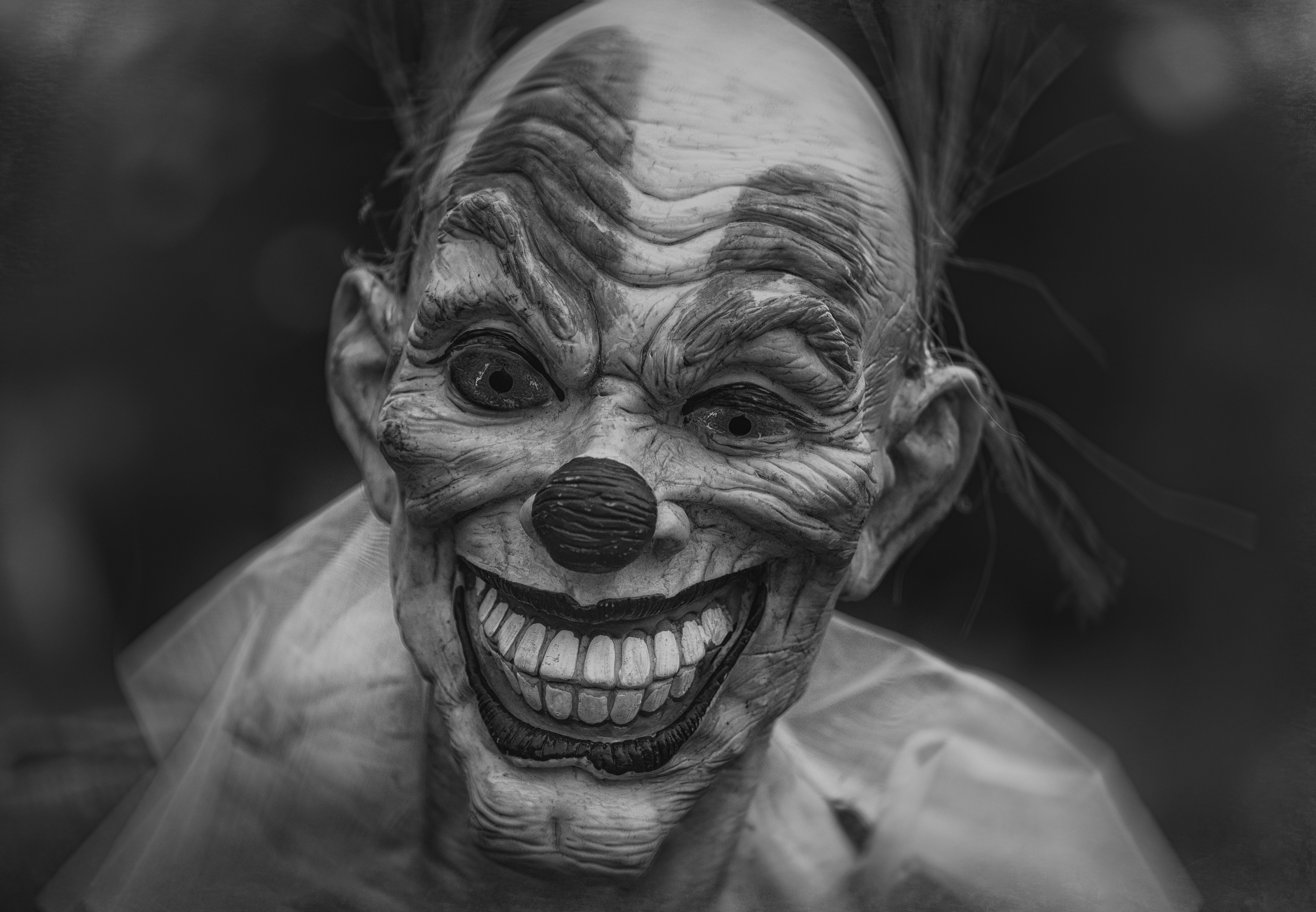 scary clown face